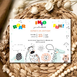 Brul van het plezier Wilde safari dieren kinderver Kaart