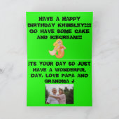 Brulkikvors in het Wenskaart van de Verjaardag van Kaart (Binnen)