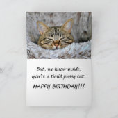 BRULLEN ALS EEN LEEUW, MAAR - VERJAARDAG KAART (Binnen)