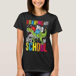 brullen in 100 dagen van school plezier t rex dino t-shirt