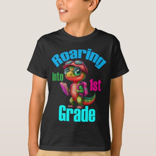 brullen naar de 1e klas, plezier terug naar school t-shirt (Voorkant)
