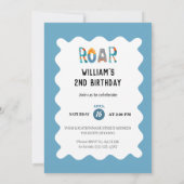 BRULLEN! Verjaardagsfeest van de dinosaurus Kaart (Achterkant)