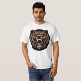 Brullend Beer Kracht Embleem T-shirt