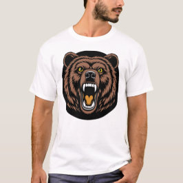 Brullend Beer Kracht Embleem T-shirt