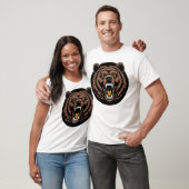 Brullend Beer Kracht Embleem T-shirt (Unisex)