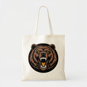 Brullend Beer Kracht Embleem Tote Bag