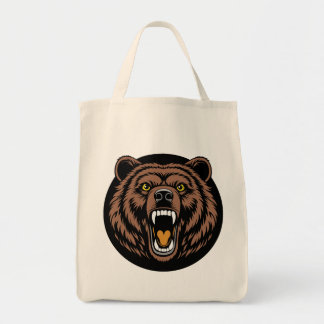 Brullend Beer Kracht Embleem Tote Bag