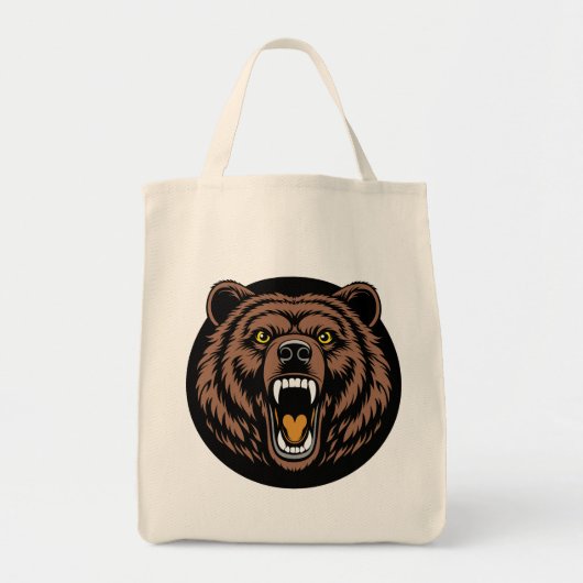 Brullend Beer Kracht Embleem Tote Bag (Voorkant)