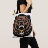 Brullend Beer Kracht Embleem Tote Bag (Dichtbij)