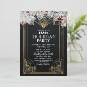 brullend jaren 20 jaren 1920 feestje kaart (Staand voorkant)