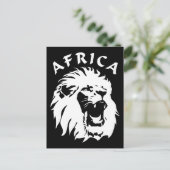 brullend leeuwengezicht | Afrika Briefkaart (Staand voorkant)