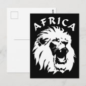 brullend leeuwengezicht | Afrika Briefkaart (Voorkant / Achterkant)