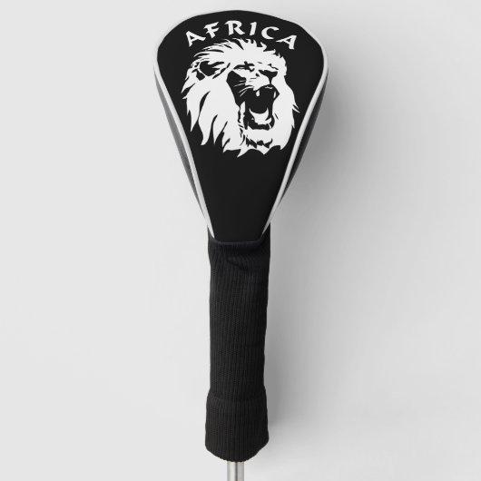 brullend leeuwengezicht | Afrika Golfheadcover (Voorkant)