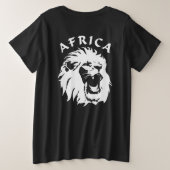 brullend leeuwengezicht | Afrika Grote Maat T-shirt (Design achterkant)