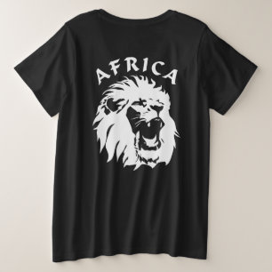 brullend leeuwengezicht   Afrika Grote Maat T-shirt