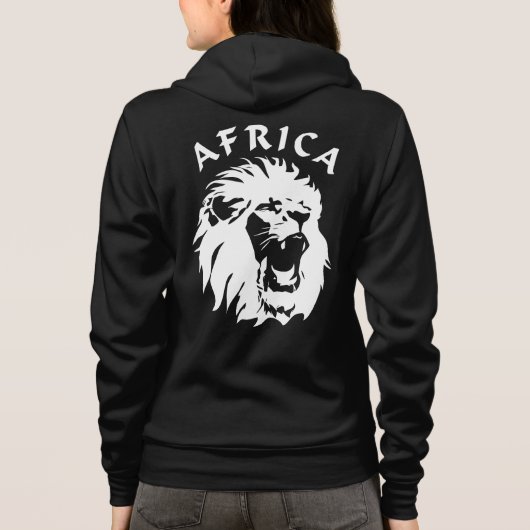 brullend leeuwengezicht | Afrika Hoodie (Achterkant)