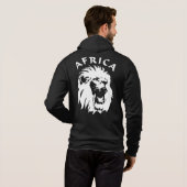 brullend leeuwengezicht | Afrika Hoodie (Achterkant volledig)