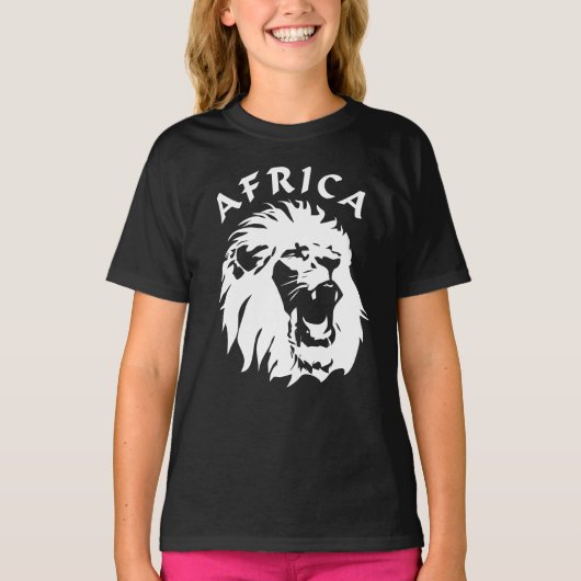 brullend leeuwengezicht | Afrika T-shirt (Voorkant)