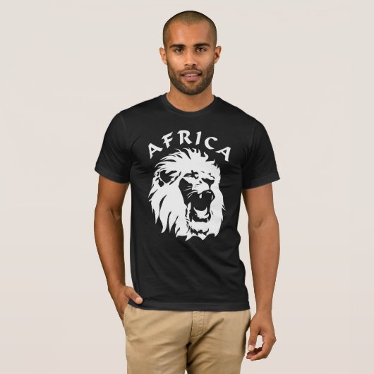 brullend leeuwengezicht | Afrika T-shirt (Voorkant volledig)