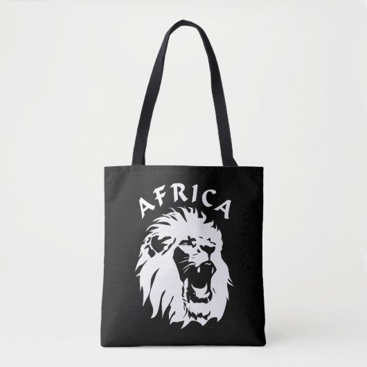 brullend leeuwengezicht | Afrika Tote Bag (Voorkant)