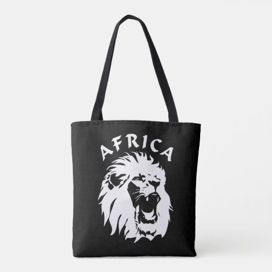 brullend leeuwengezicht | Afrika Tote Bag (Achterkant)