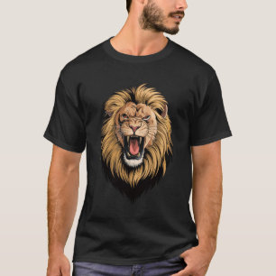 Brullend leeuwengezicht t-shirt