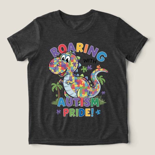 Brullend met Autisme Trots! Tri-Blend Shirt (Design voorkant)