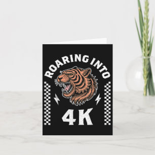 Brullend naar 4k Tijger Terug naar school Kind Ik Kaart