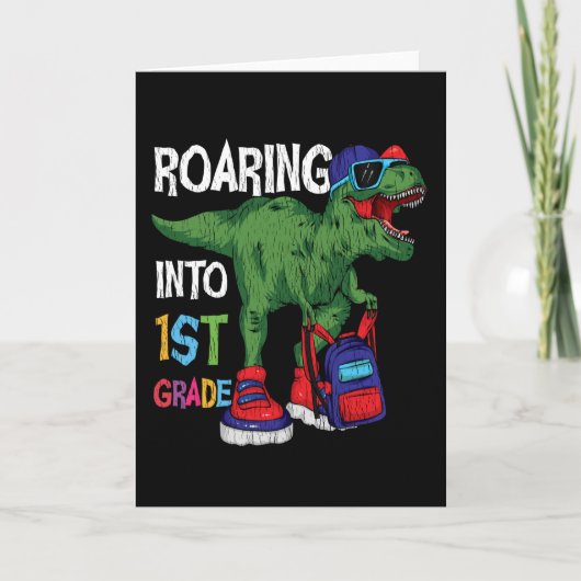 Brullend naar de 1e klas Dinosaurus Terug naar sch Kaart (Voorkant)