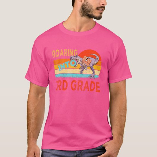 Brullend naar de 3e klas Dinosaur Rex terug naar s T-shirt (Voorkant)