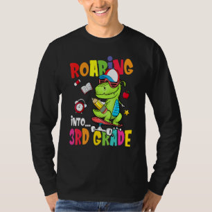 Brullend naar de 3e klas Dinosaurussen Jongens Kin T-shirt