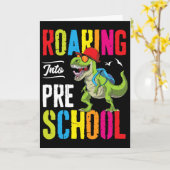 Brullend naar de kleuterschool Dinosaurus Leraar P Kaart (Gele Bloem)