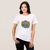 Brullend naar de kleuterschool Tri-Blend shirt (Voorkant volledig)