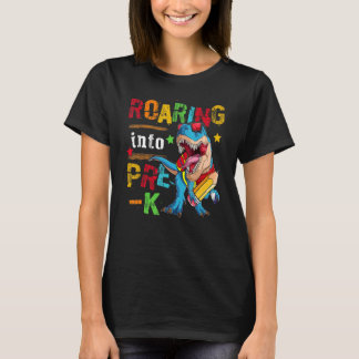 Brullend naar Pre K Dinosaur Boys Kids Terug naar T-shirt