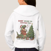 Brullend Rond De Kerstboom Grappige T-Rex (Achterkant)