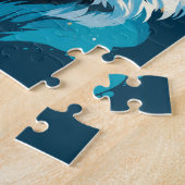 brullend tijgergezicht legpuzzel (Zijkant)