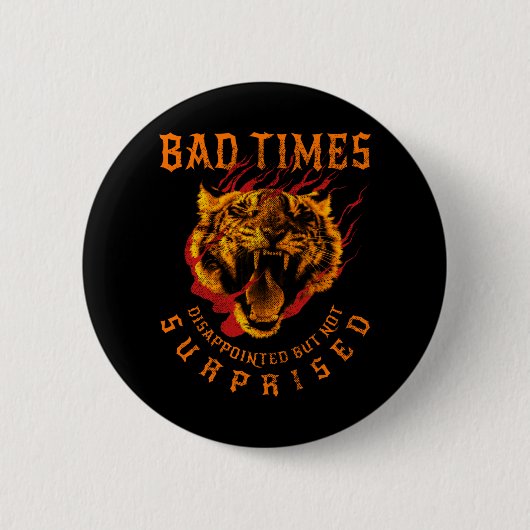 Brullend Tijgerjaar 2022 Ronde Button 5,7 Cm (Voorkant)