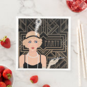 brullend twintiger partij servet (Insitu)