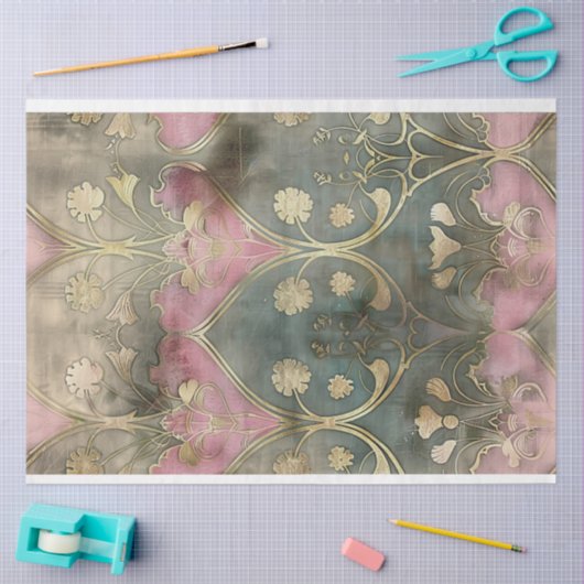 Brullende 20's Art Deco  Vervaagd Patronen Tissuepapier (Craft)