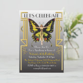 brullende 20's uitnodiging (Staand voorkant)