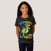 Brullende 3e klas dinosaurus T Rex terug naar scho T-shirt (Voorkant volledig)