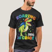 Brullende 3e klas dinosaurus T Rex terug naar scho T-shirt (Voorkant)