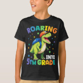 Brullende 5e klas dinosaurus T Rex terug naar scho T-shirt (Voorkant)
