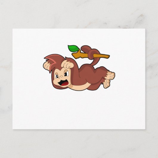 Brullende aap briefkaart (Voorkant)