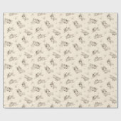 Brullende Art Deco Bi-planes - geschetst patroon. Cadeaupapier (Vlak)