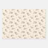 Brullende Art Deco Bi-planes - geschetst patroon. Inpakpapier Vel (Voorkant)