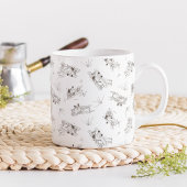 Brullende Art Deco Bi-planes - geschetst patroon. Koffiemok