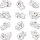 Brullende Art Deco Bi-planes - geschetste custom c Sticker (Voorkant)