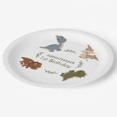 brullende eerste verjaardag papieren bordje (Gekanteld)