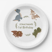 brullende eerste verjaardag papieren bordje (Voorkant)